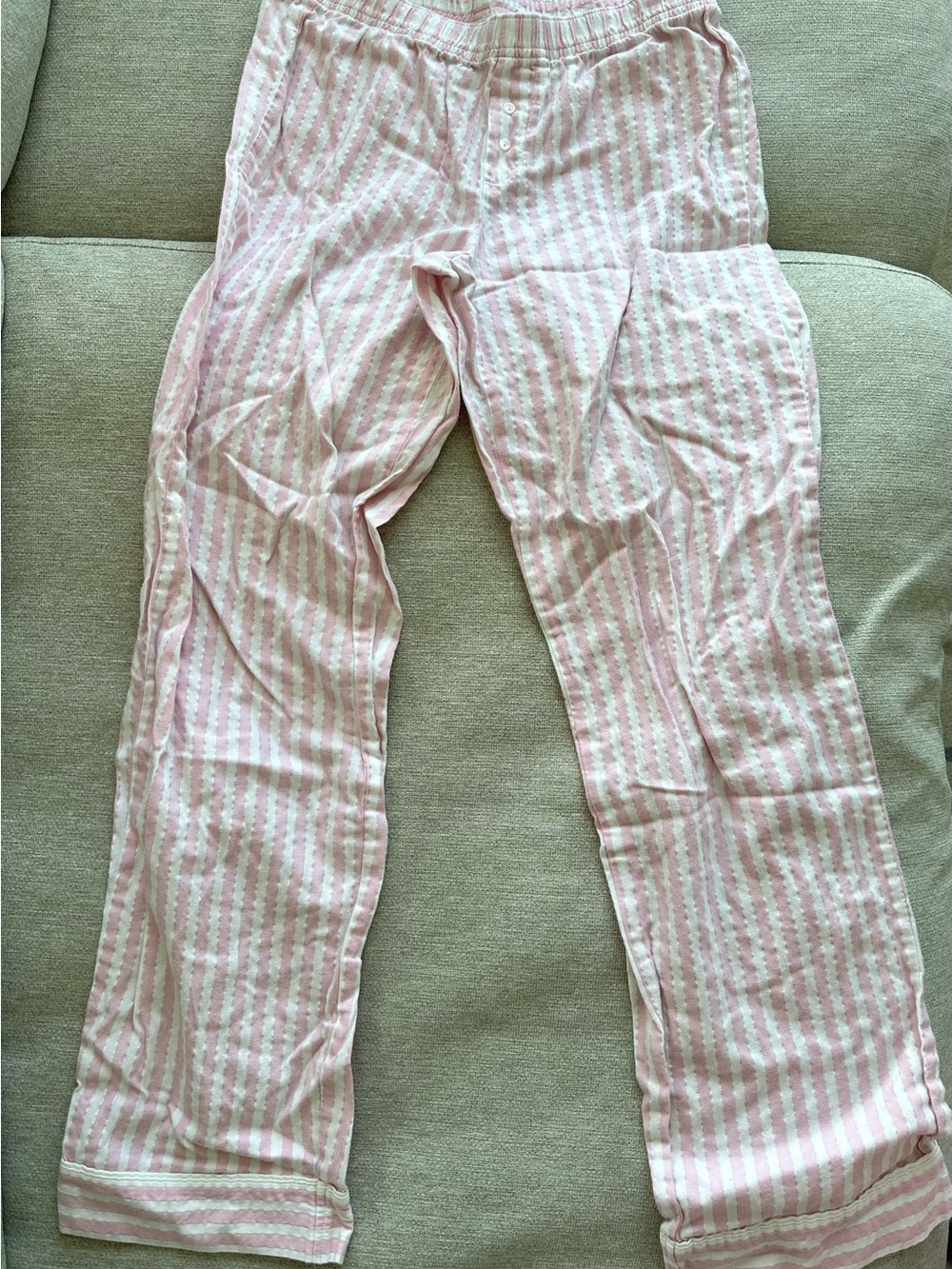 Victoria's Secret Pink & White Striped Pajama Pants - XS